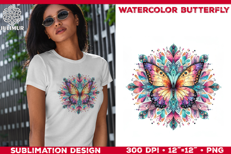 Watercolor Butterfly Clipart Image 24