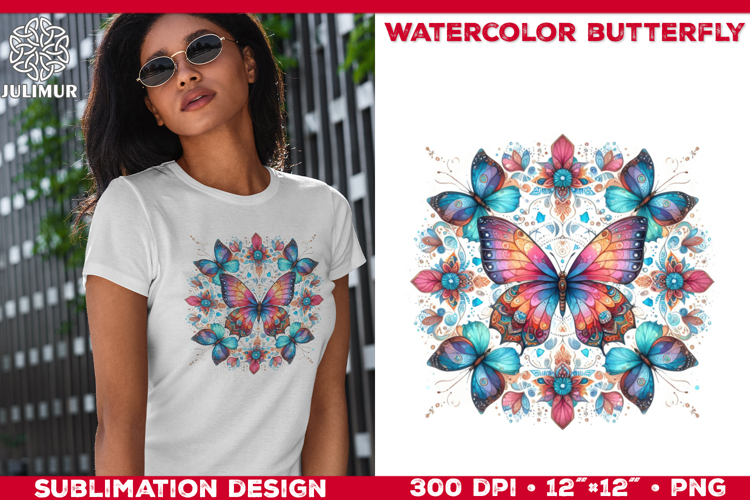 Watercolor Butterfly Clipart Image 23