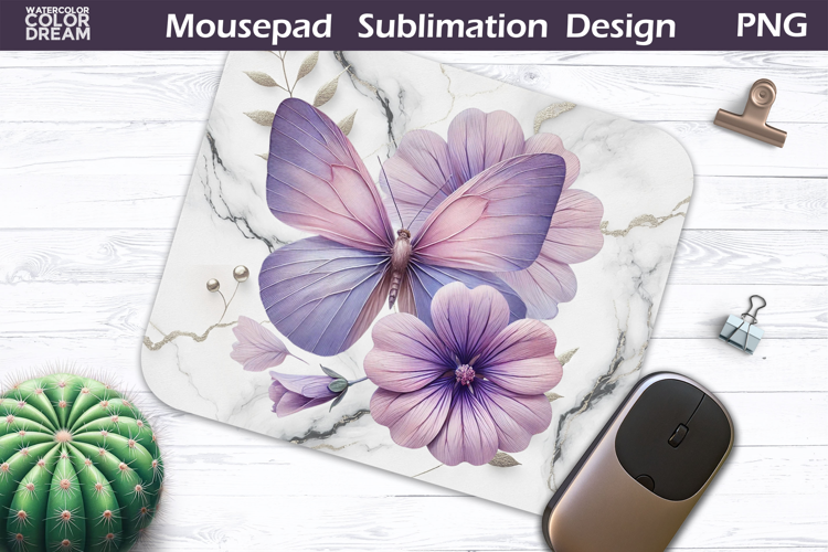 Butterfly Mousepad | Purple Butterfly Sublimation