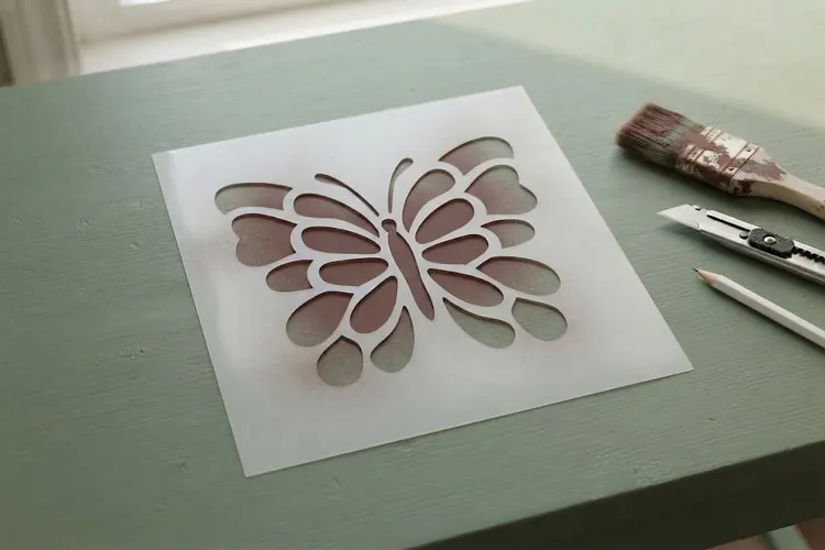 Butterfly Papercut Stencil