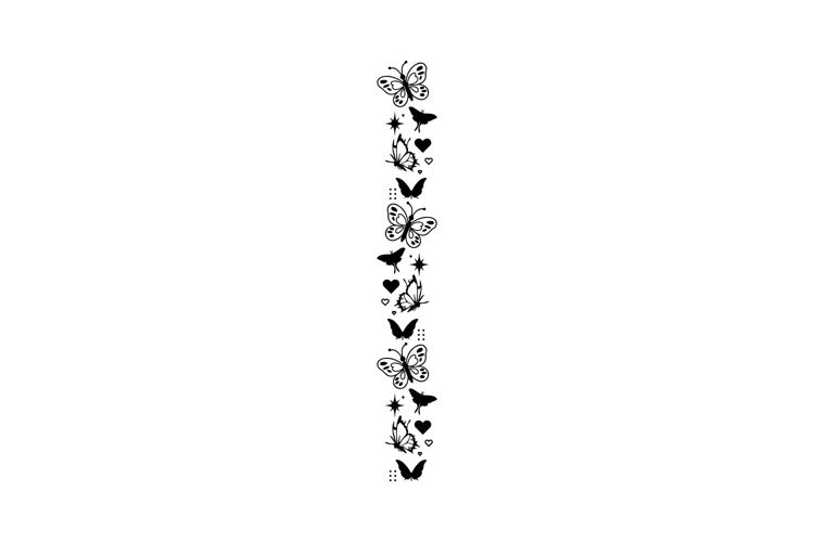 Butterfly pattern art illustration black element graphic example image 1