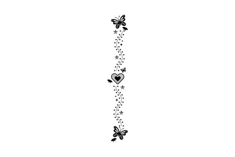 Butterfly pattern art illustration black element isolated example image 1