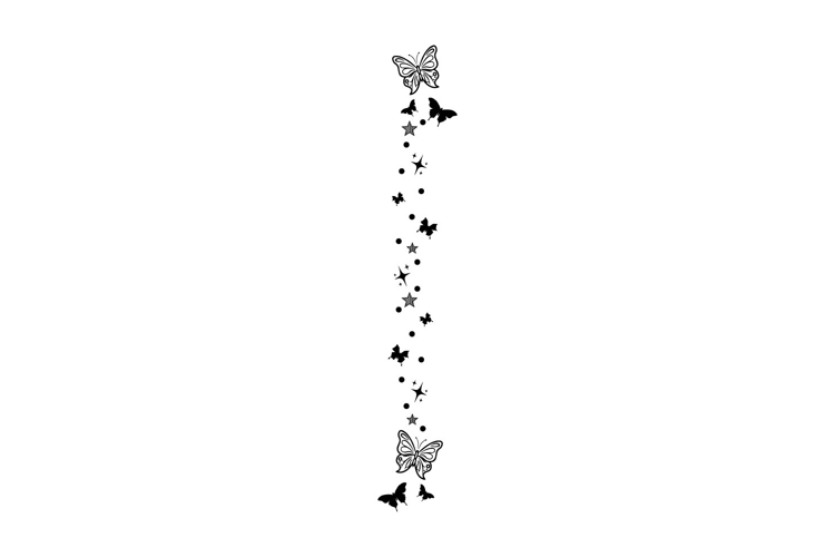 Butterfly pattern art illustration black element vector example image 1