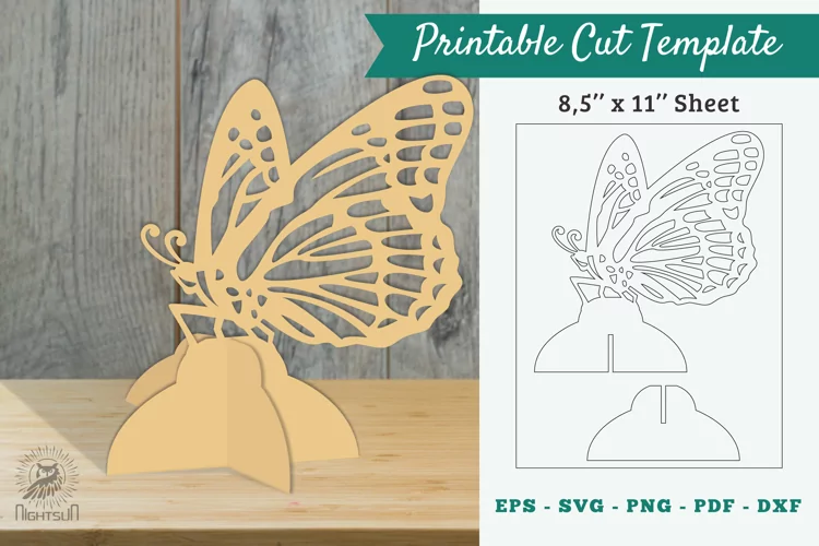 Butterfly Printable Cut Template 1
