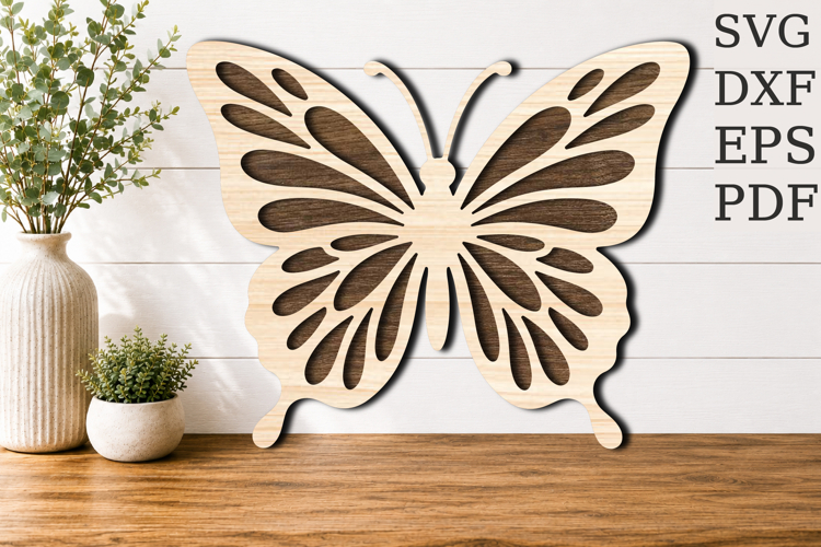 Butterfly Round Sign SVG
