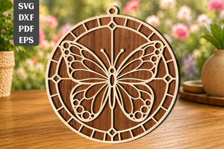 Butterfly Suncatcher Laser Cut SVG