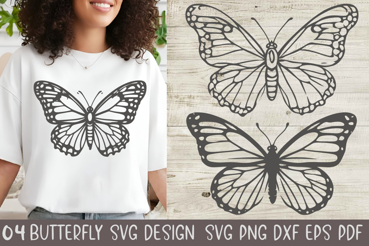 Butterfly Svg, 4 Butterflies Svg Cut Files