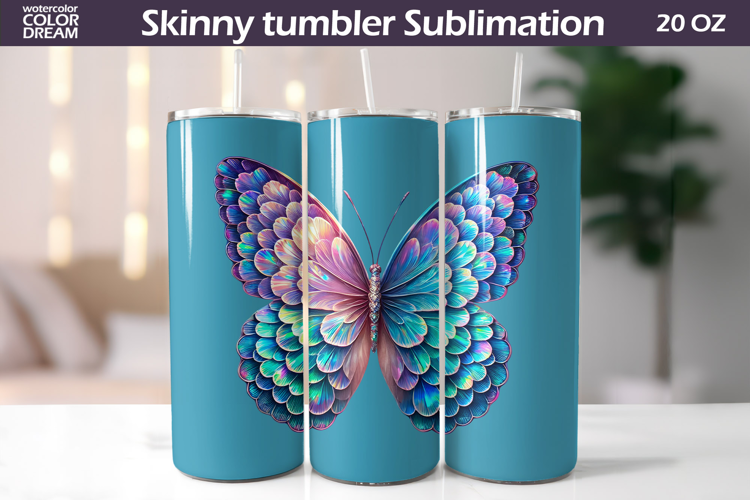 Iridescent Butterfly Tumbler | Floral Incest Wrap