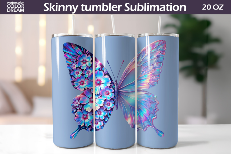 Iridescent Butterfly Tumbler | Floral Incest Wrap