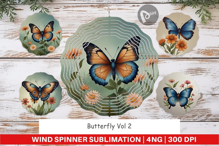 Wind Spinner Butterfly illustration