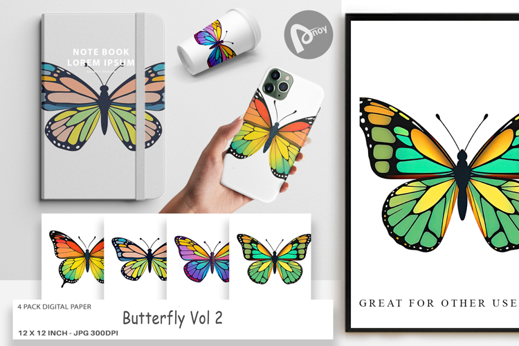 Butterfly Scrapbook Paper Image 22