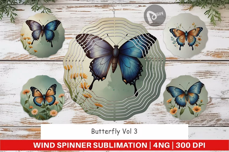 Wind Spinner Butterfly illustration