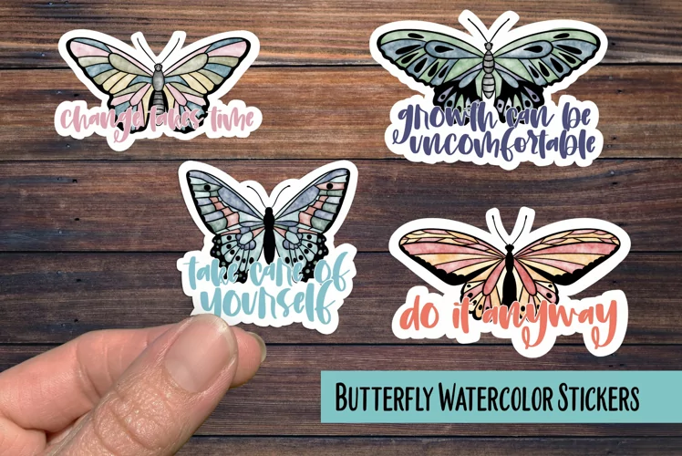 Butterfly Watercolor PNG Sticker Pack