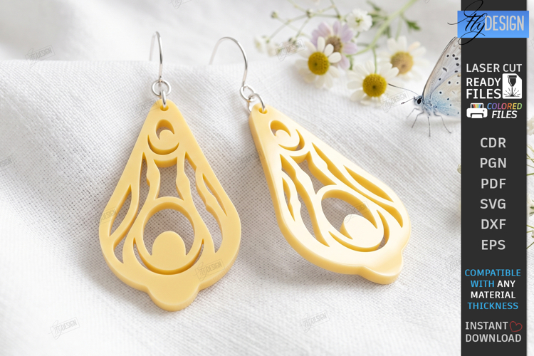 Acrylic Butterfly Wing Earrings Laser Cut | Pendant Earrings