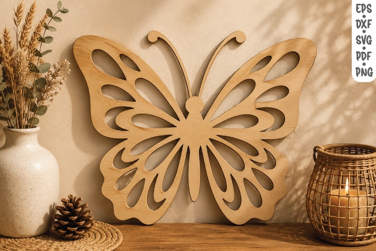 Butterfly Wooden Wall Art SVG