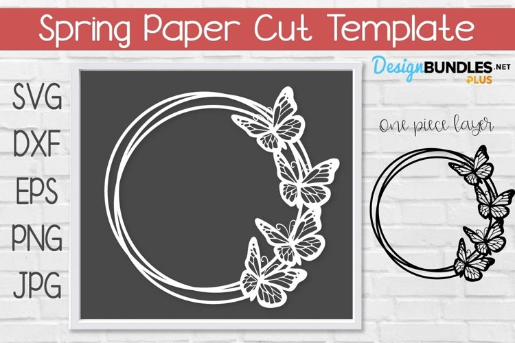 Butterfly Wreath Monogram Circle