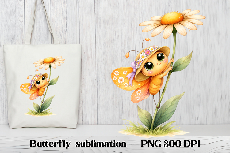 Whimsical butterfly clipart | Floral insect sublimation