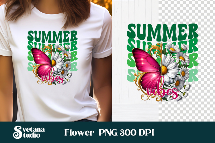 Summer vibes butterfly clipart | Butterfly sublimation