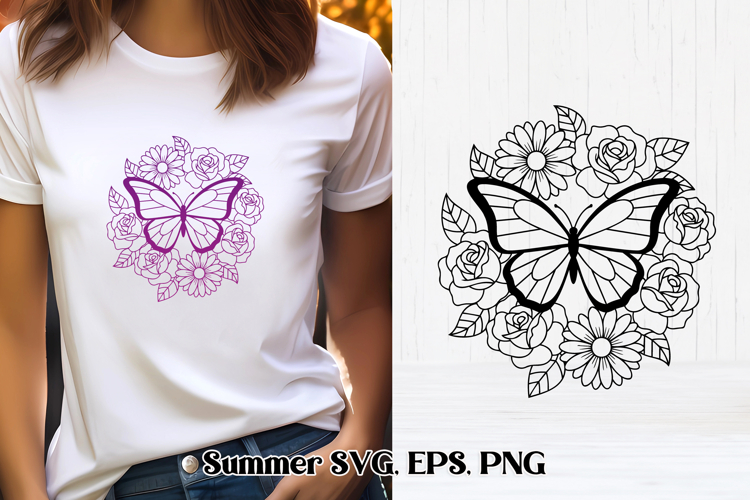 Butterfly SVG design | Summer SVG | Butterfly clipart