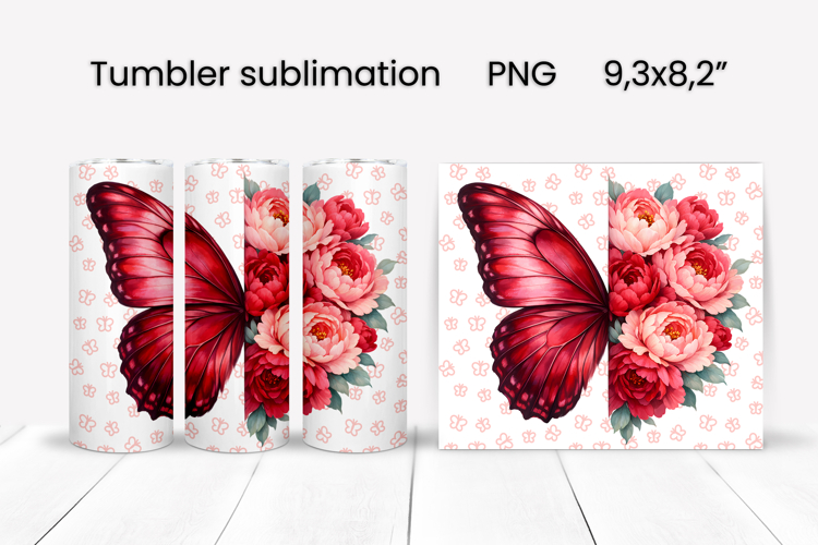 Butterfly tumblers | Animals tumbler | Tumbler wrap