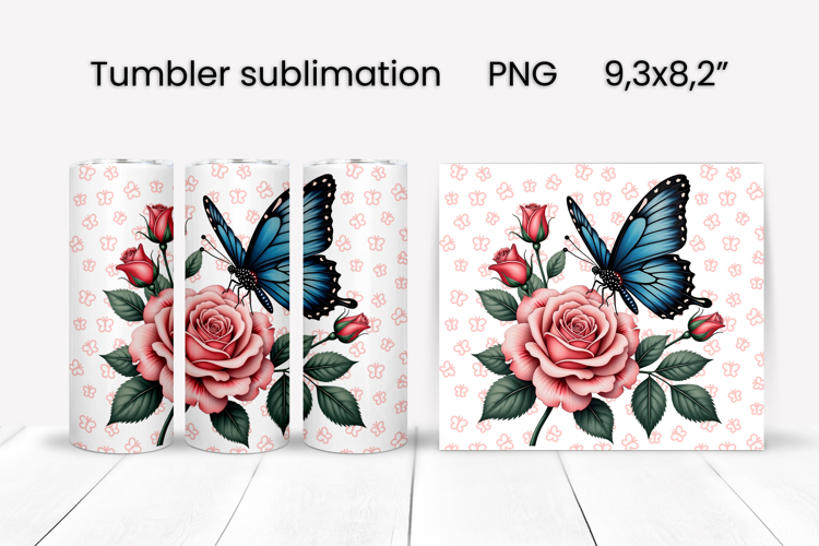 Butterfly tumblers | Animals tumbler | Tumbler wrap