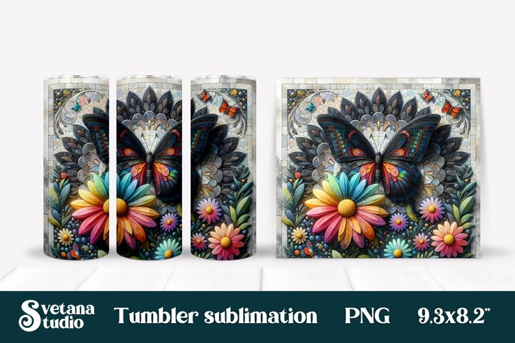 Butterfly tumblers | Animals tumbler | Tumbler wrap