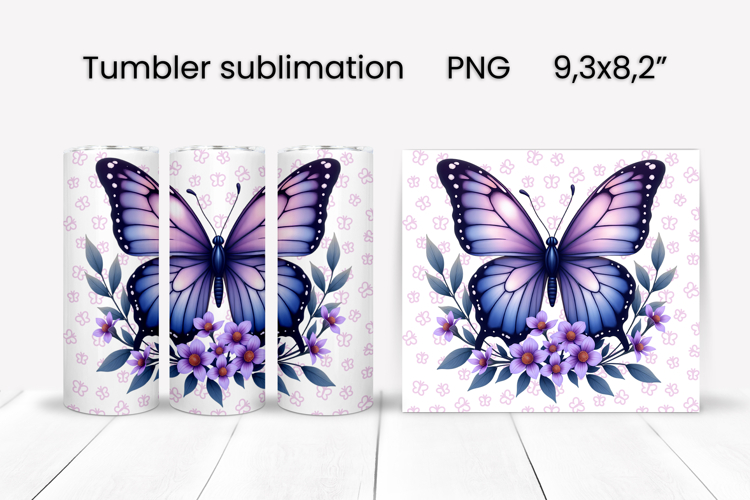 Butterfly tumblers | Animals tumbler | Tumbler wrap