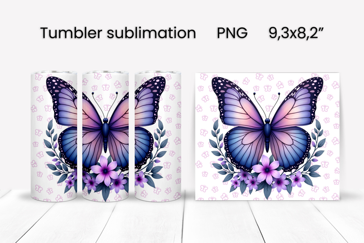 Butterfly tumblers | Animals tumbler | Tumbler wrap