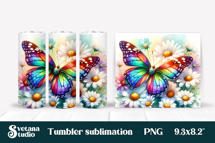 Butterfly tumblers | Animals tumbler | Tumbler sublimation