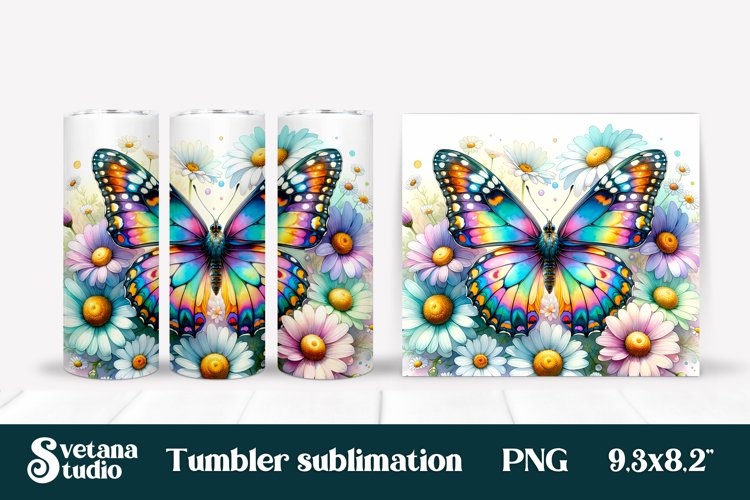 Butterfly tumblers | Animals tumbler | Tumbler sublimation