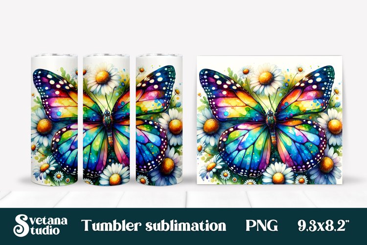 Butterfly tumblers | Animals tumbler | Tumbler sublimation