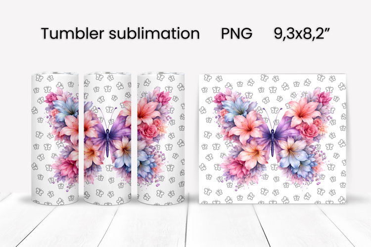 Butterfly tumblers | Animals tumbler | Tumbler wrap