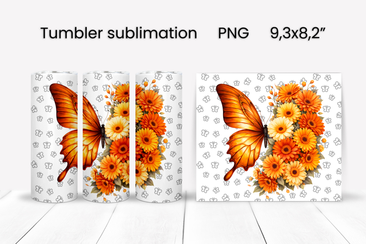 Butterfly tumblers | Animals tumbler | Tumbler wrap