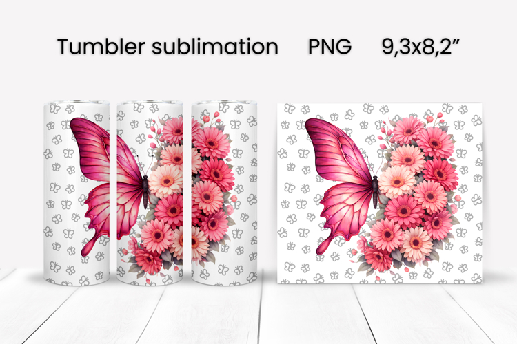 Butterfly tumblers | Animals tumbler | Tumbler wrap