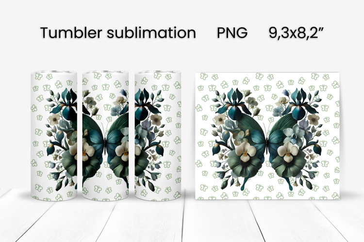 Butterfly tumblers | Animals tumbler | Tumbler wrap