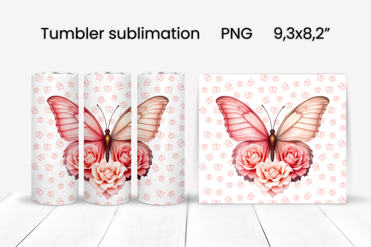 Butterfly tumblers | Animals tumbler | Tumbler wrap