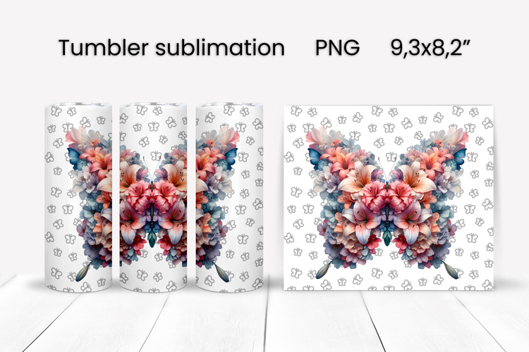 Butterfly tumblers | Animals tumbler | Tumbler wrap