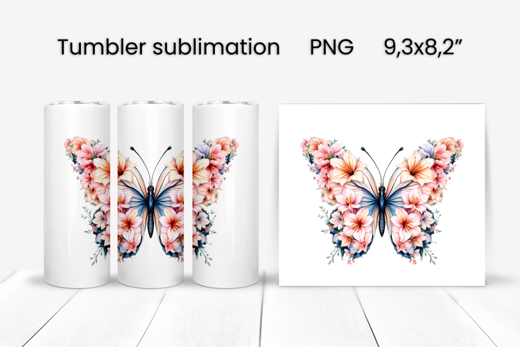 Butterfly tumblers | Animals tumbler | Tumbler wrap