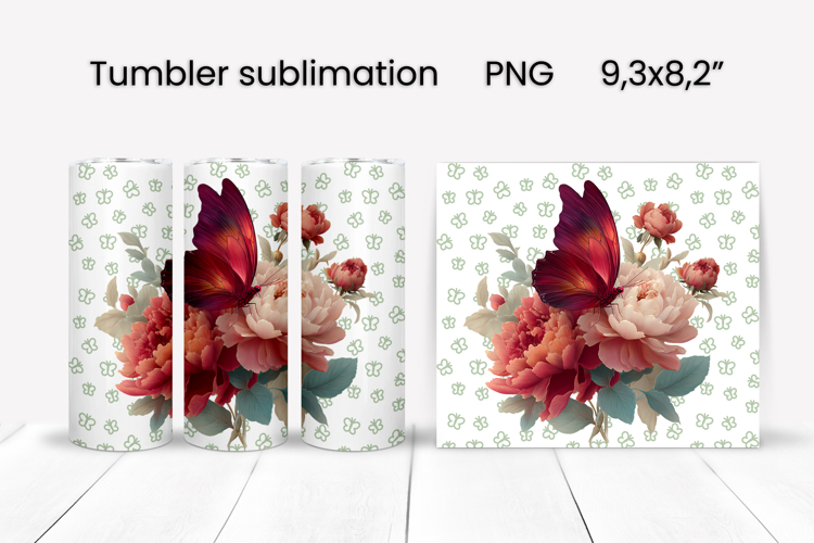 Butterfly tumblers | Animals tumbler | Tumbler wrap