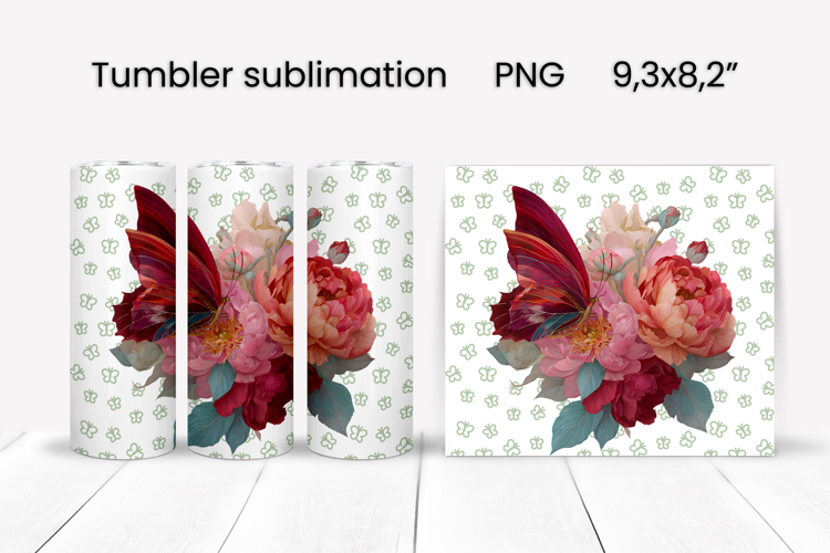 Butterfly tumblers | Animals tumbler | Tumbler wrap