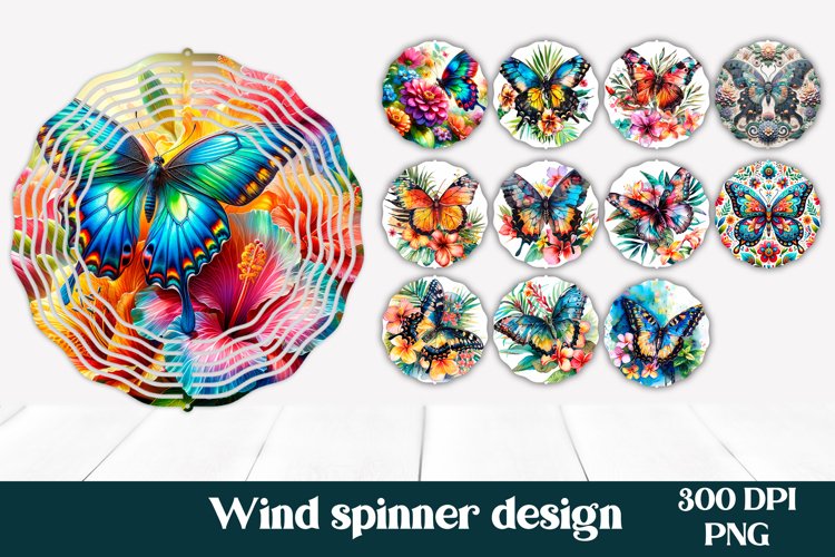 Butterfly wind spinner | Flower wind spinner bundle