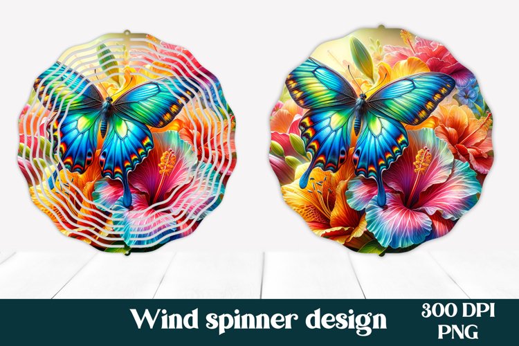 Butterfly wind spinner | Flower wind spinner example image 1