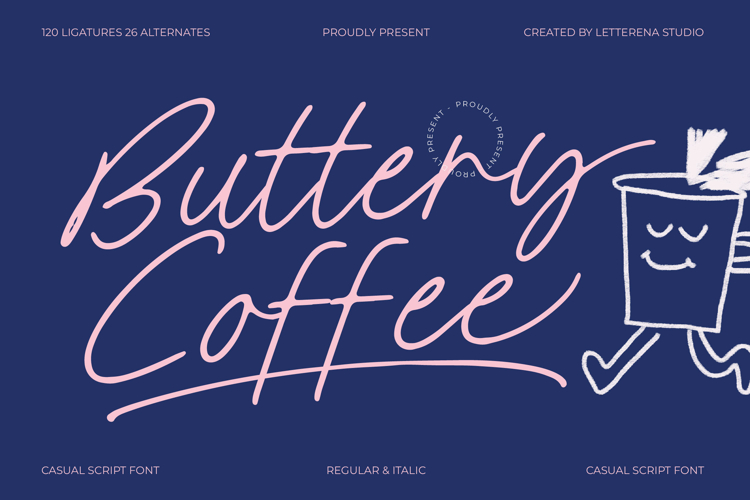 Buttery Coffee - Casual Script Font