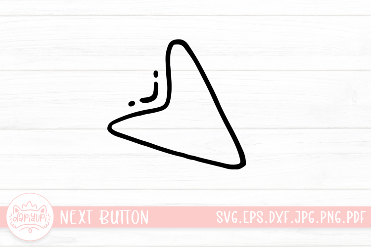Cartoon Next Button Hand Drawn Doodle Element SVG Cut tFile