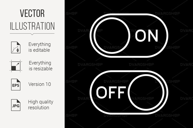On-Off Button Icons (1927504)