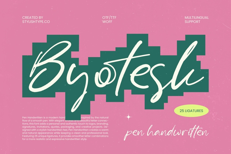 Byotesk - Pen Handwritten Font
