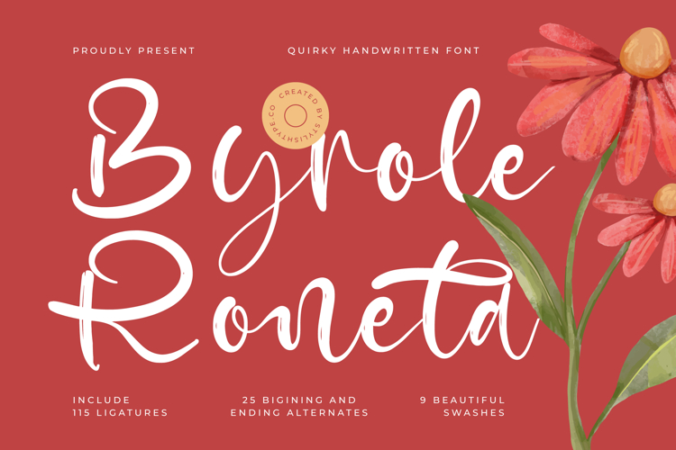 Byrole Roneta - Quirky Handwritten Font