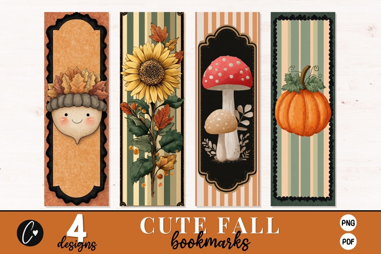 Printable Cute Fall Bookmarks