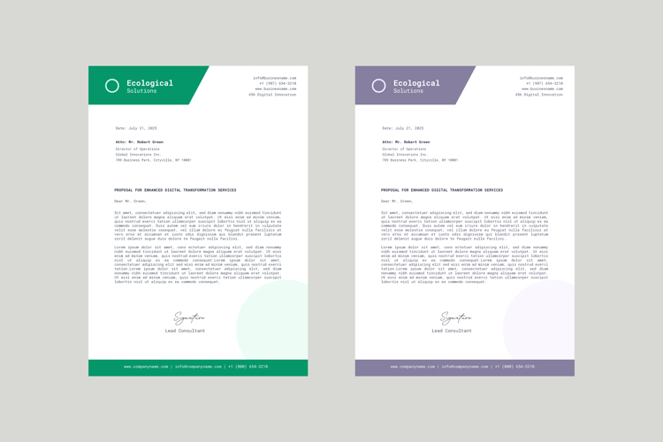 Modern Minimalist Corporate Letterhead Template
