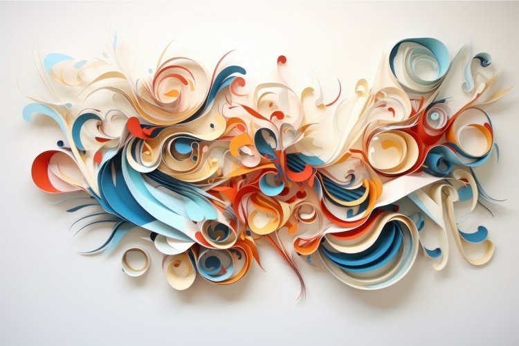 Contemporary paper abstract background. Generate Ai example image 1